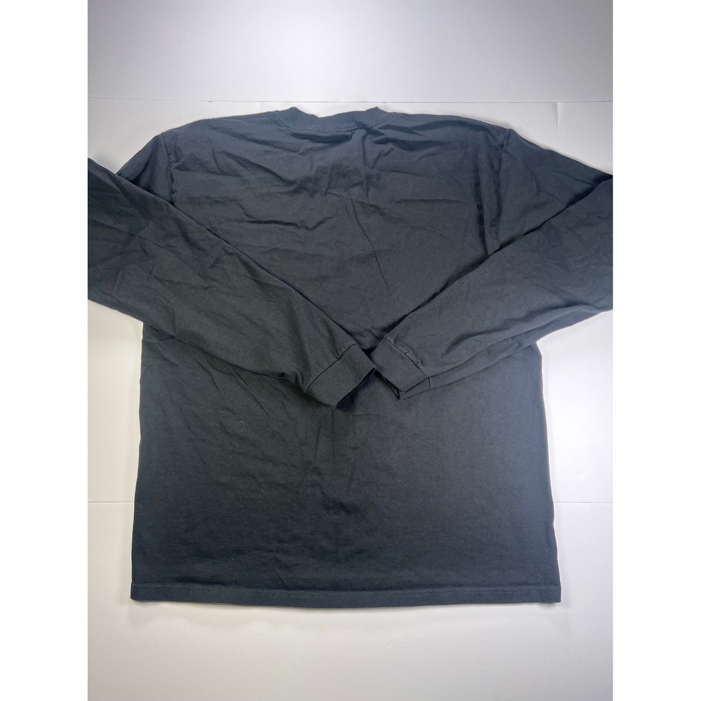 Black Scale Graphic Tee Mens XL Black Long Sleeve Flame Logo BLVCK Streetwear - Picture 5 of 6